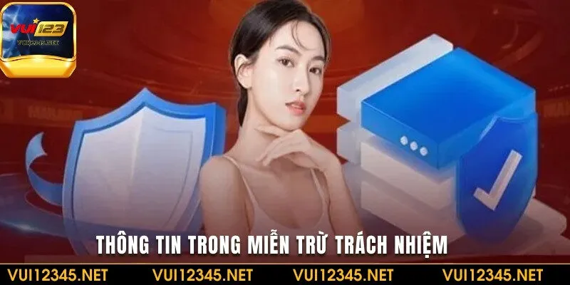 Thông tin tài khoản trong chính sách miễn trừ trách nhiệm